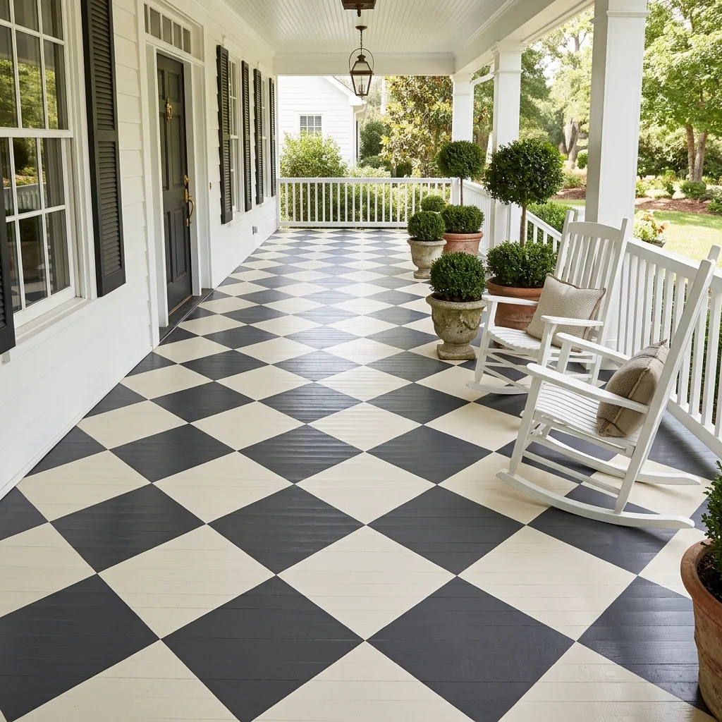 29 Covered Porch Ideas for a Warm, Welcoming Retreat 28 Painted Porch Floor