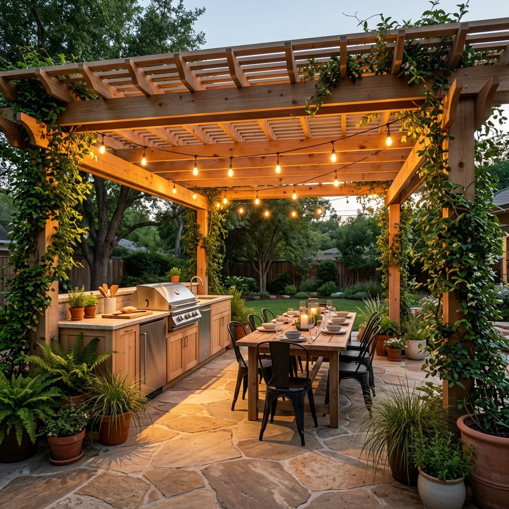Pergola Dining Kitchen