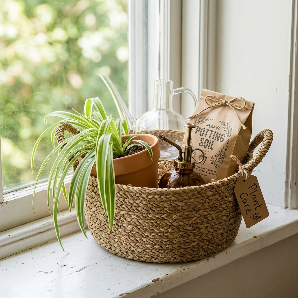 27 Housewarming Gift Basket Ideas You'll Truly Adore 14 Plant Care Basket