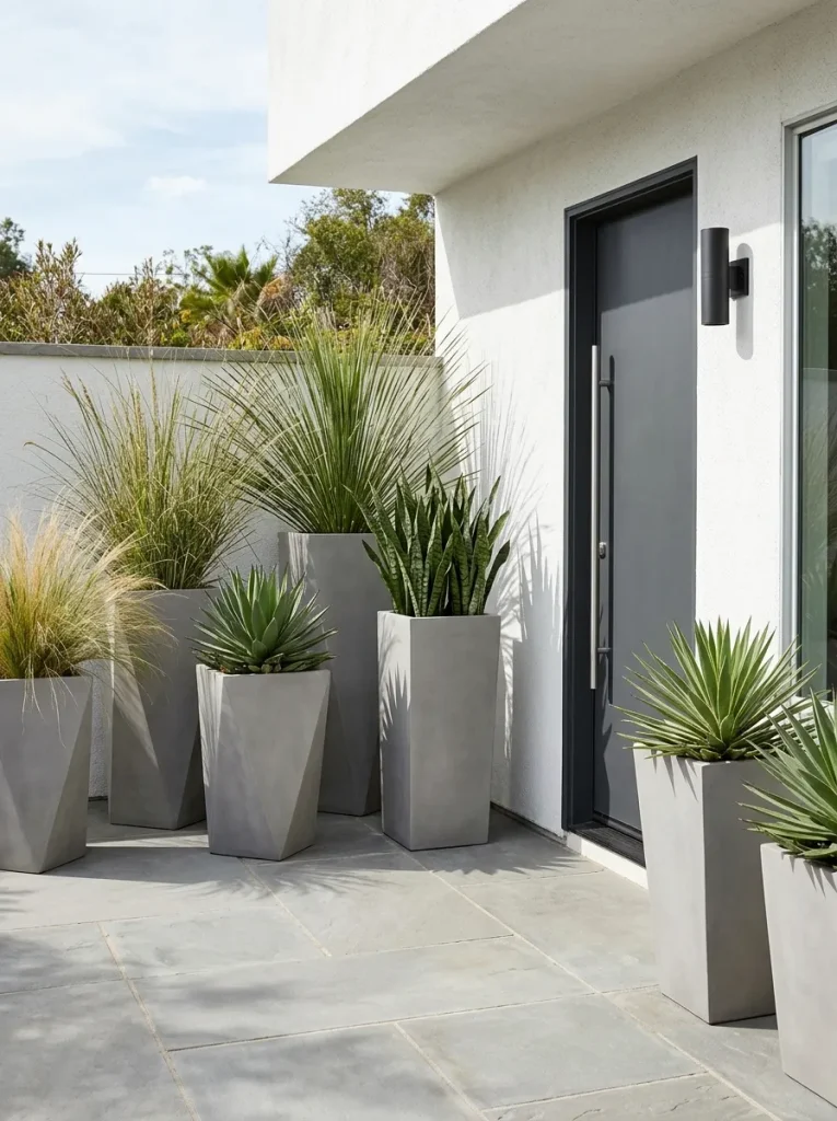 Geometric Concrete Pots