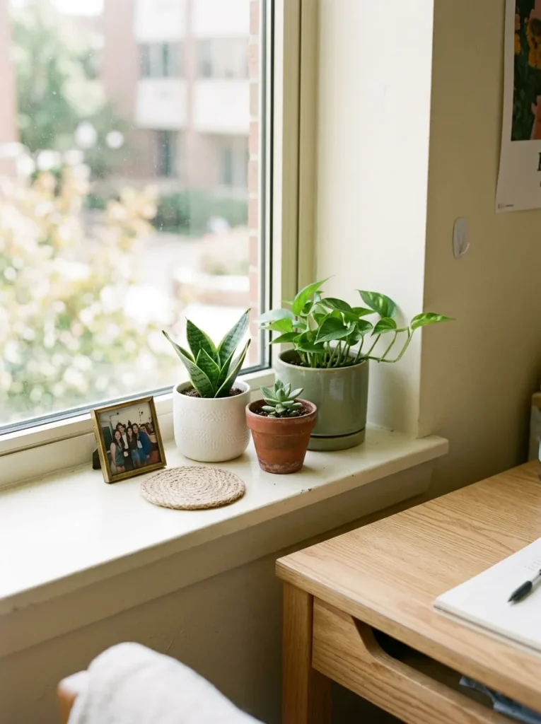 26 Dorm Room Decor Ideas for a Fresh, Personal Look 24 Mini Plant Corner