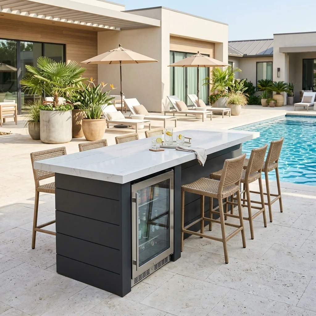 Poolside Bar Counter