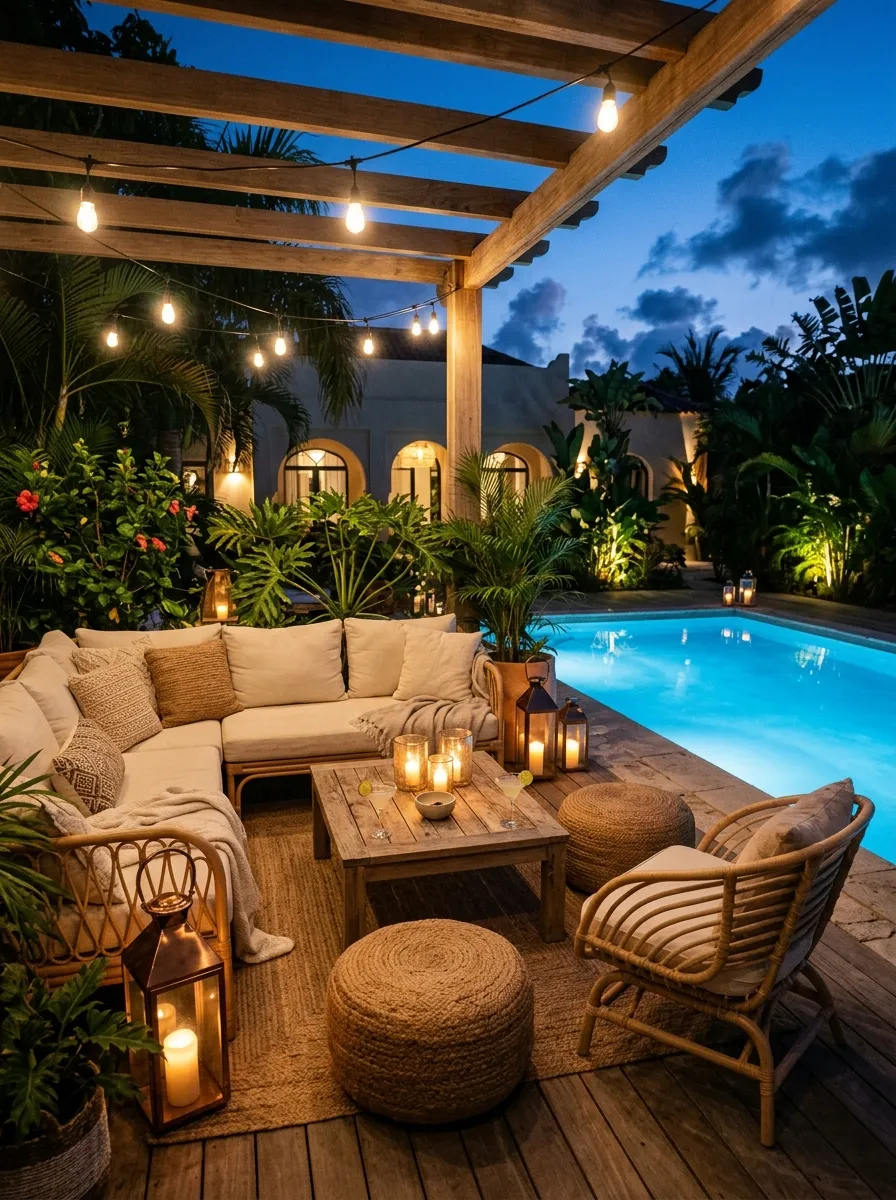 Candlelit Lounge Area
