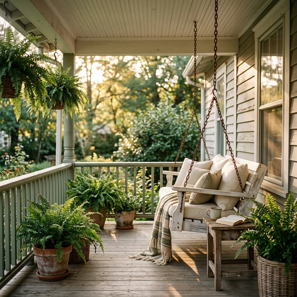 28 Back Porch Ideas That Feel Instantly Super Inviting 2 Cozy Porch Swing