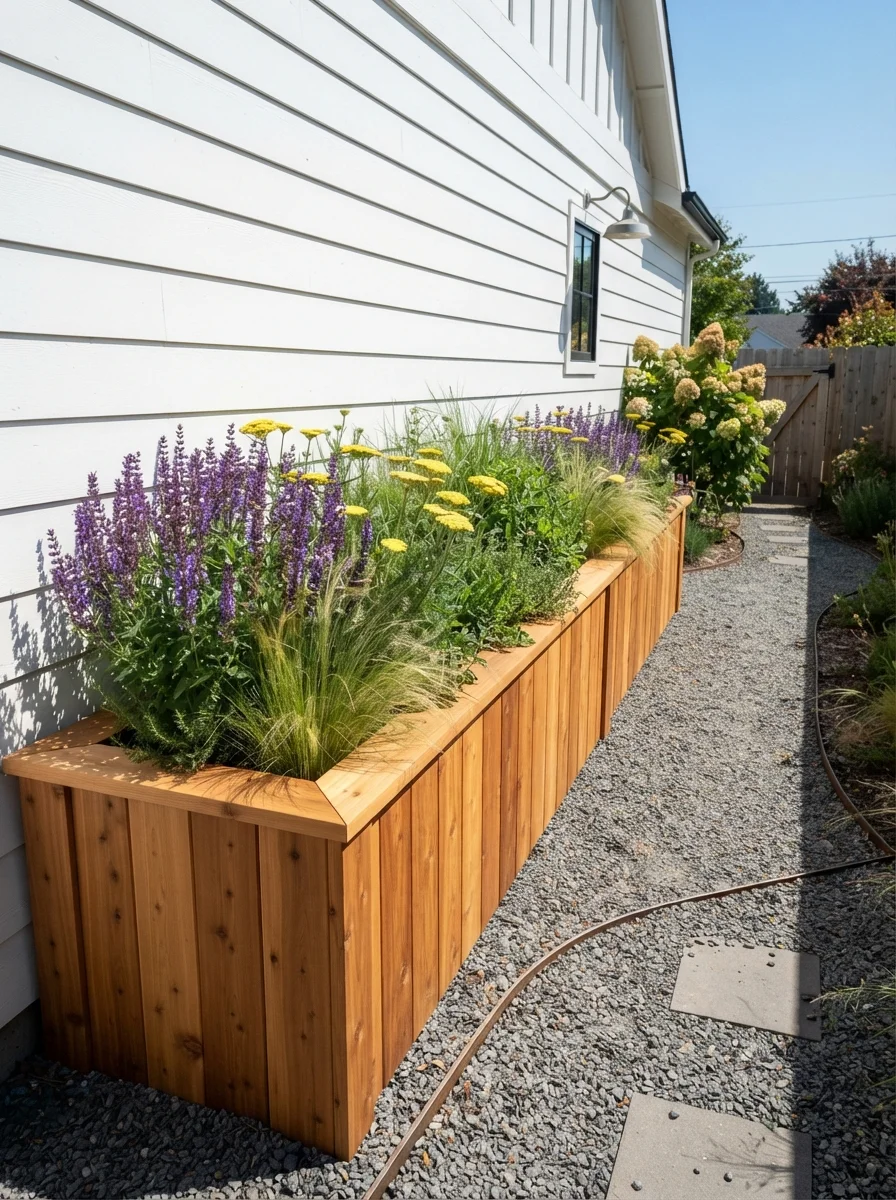 26 Side of House Landscaping Ideas You'll Truly Adore 14 Raised Planter Beds
