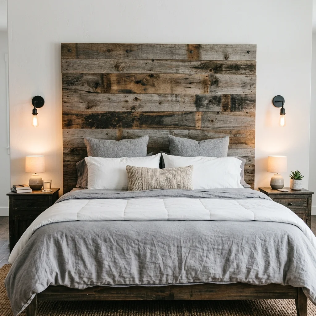 Salvaged Wood Headboard