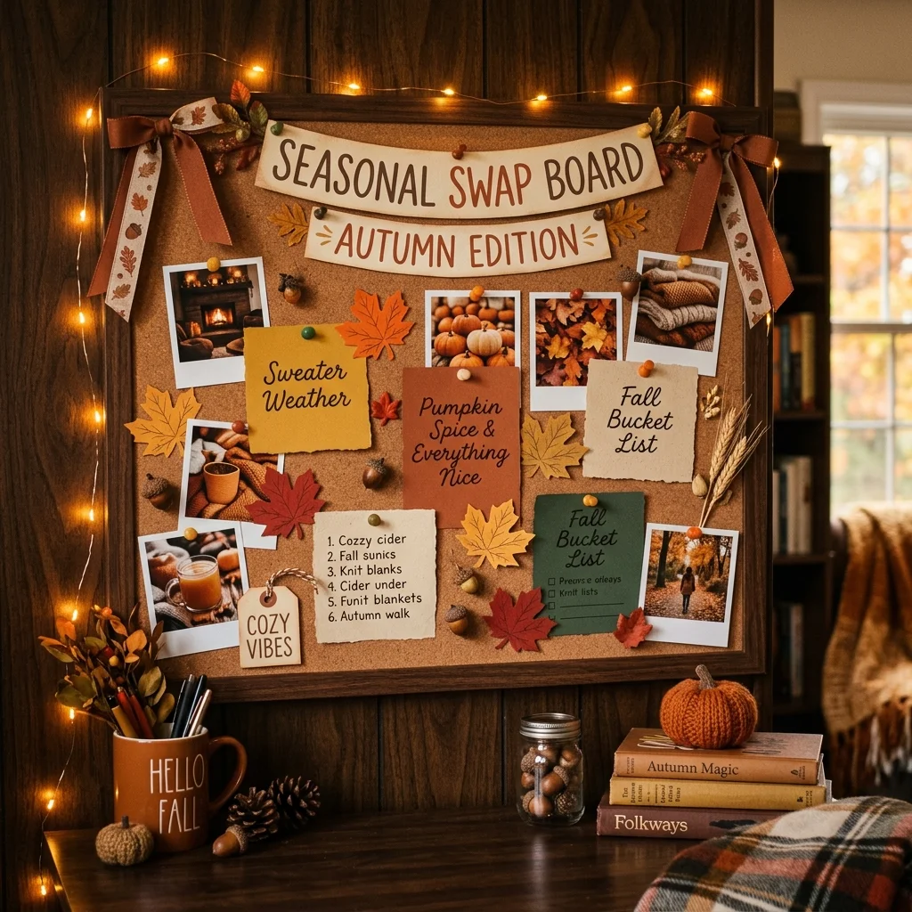 28 College Cork Board Ideas to Boost Campus Style Fast 28 Seasonal Swap Board