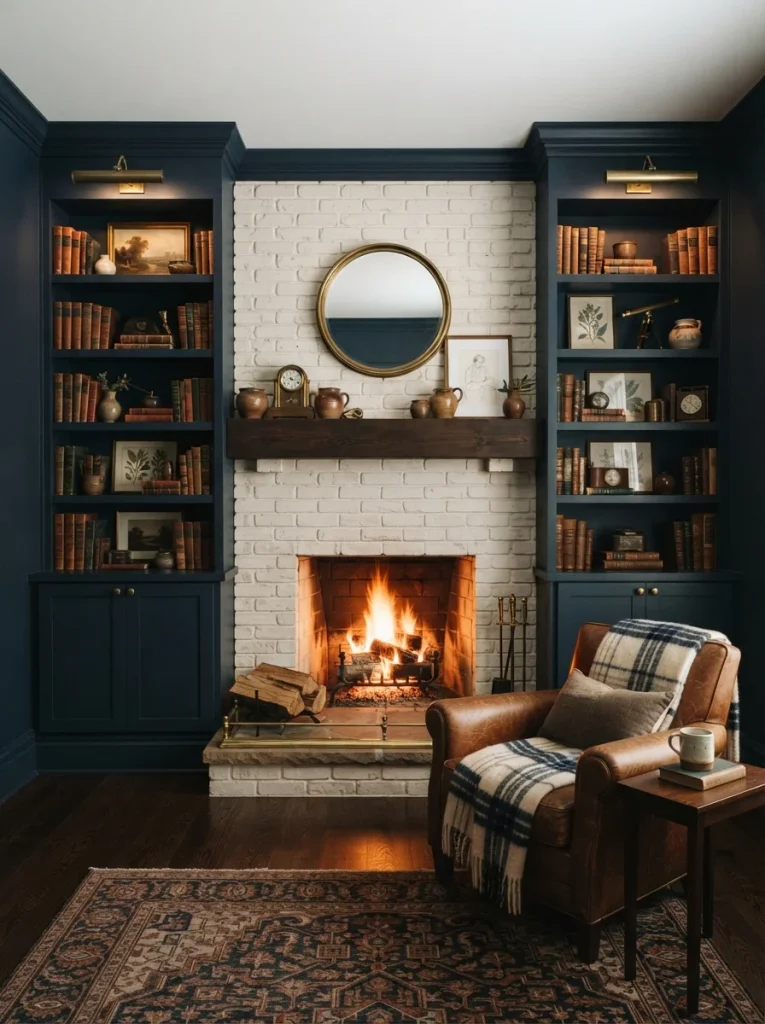 26 Bookshelf Ideas That Make Any Room Feel Polished 13 Fireplace Alcove Shelves