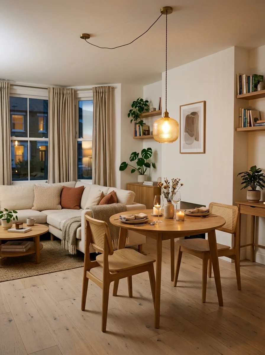 26 Small Living Room Dining Room Combo Ideas to Try 19 Pendant Dining Light