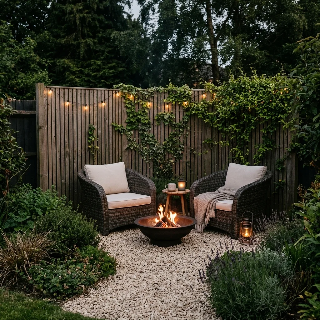 Small Round Fire Pit Nook