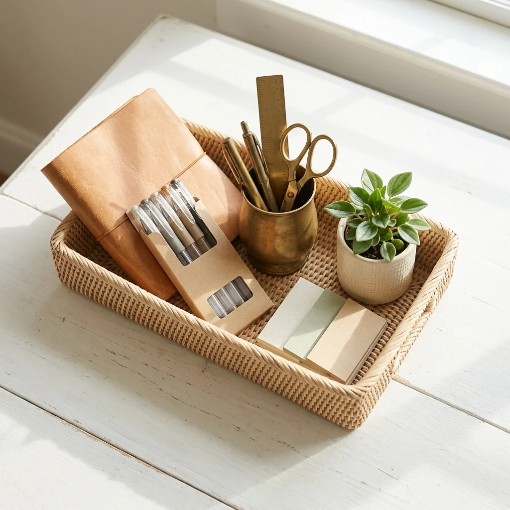 27 Housewarming Gift Basket Ideas You'll Truly Adore 25 Stationery Desk Basket