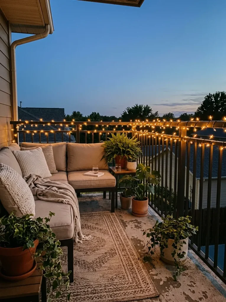 Railing Wrapped Lights