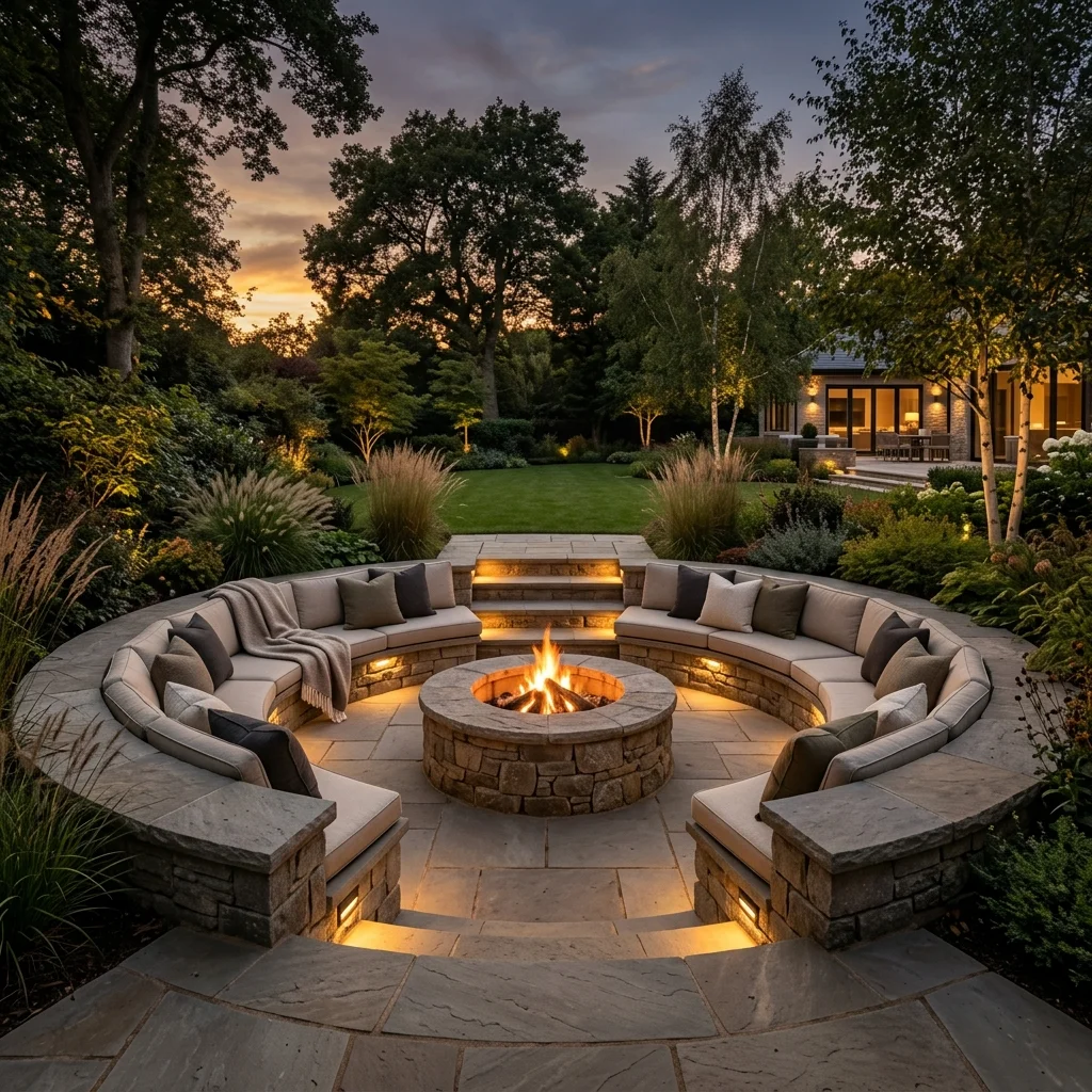 Sunken Fire Pit Lounge