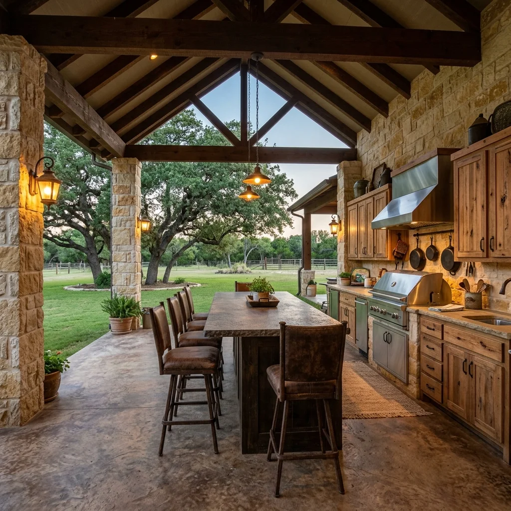 Texas Ranch Style Kitchen