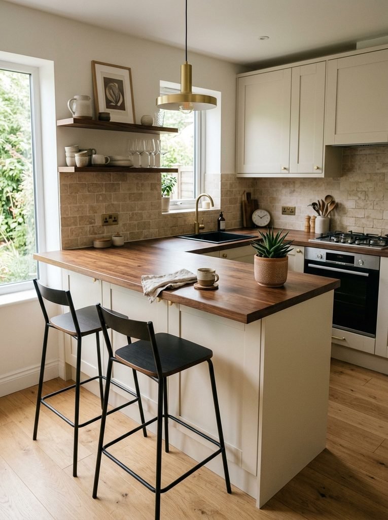 27 Breakfast Bar Ideas for Small Kitchens to Try Now 26 Two-Tone Breakfast Bar