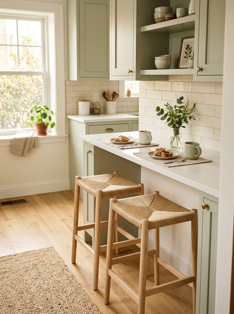 27 Breakfast Bar Ideas for Small Kitchens to Try Now 10 Two-Stool Breakfast Bar