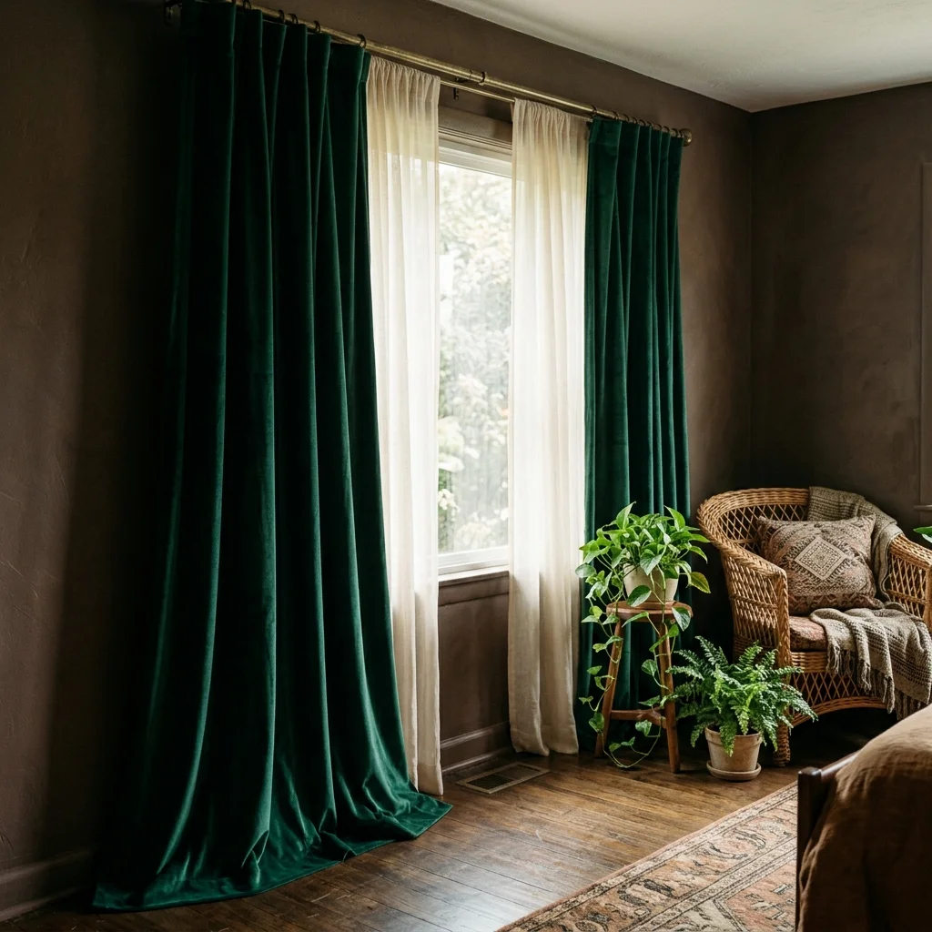 Velvet Window Drapes