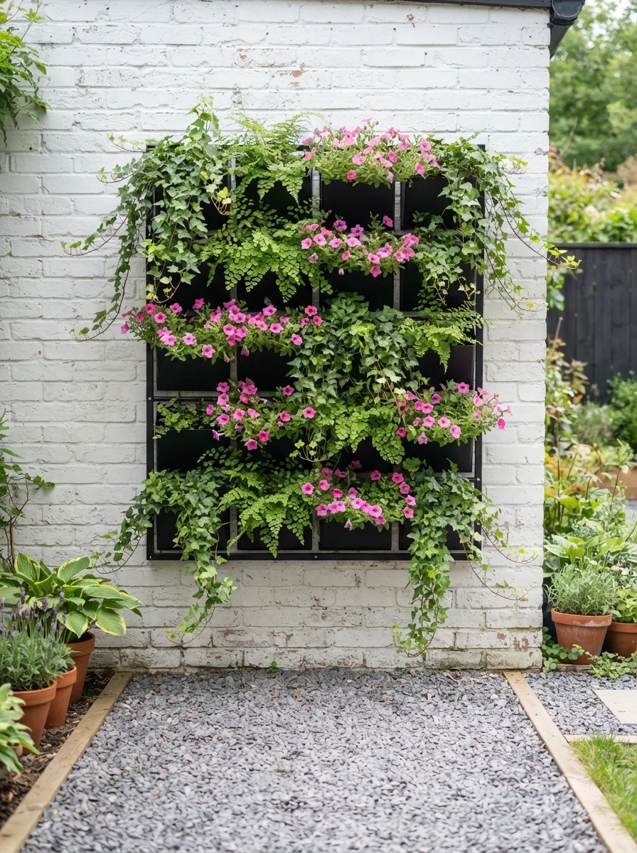 26 Side of House Landscaping Ideas You'll Truly Adore 11 Vertical Planter Wall
