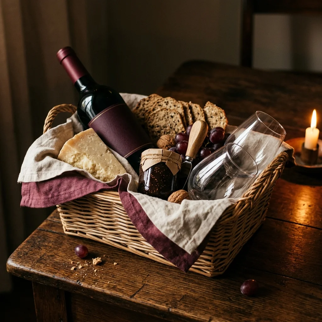 27 Housewarming Gift Basket Ideas You'll Truly Adore 8 Wine and Cheese Basket