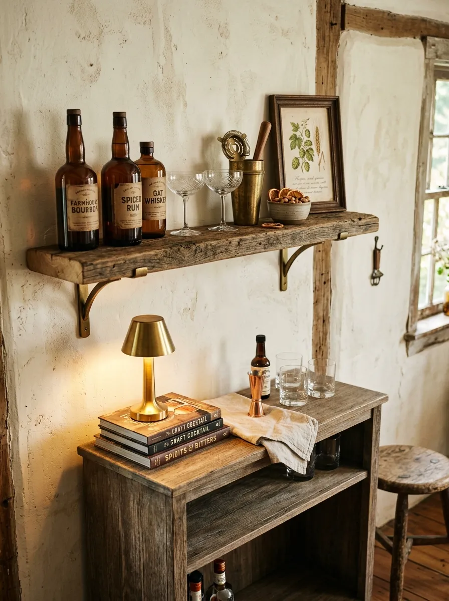 27 DIY Bar Shelf Ideas to Create Wow-Worthy Styles 9 Reclaimed Wood Bar