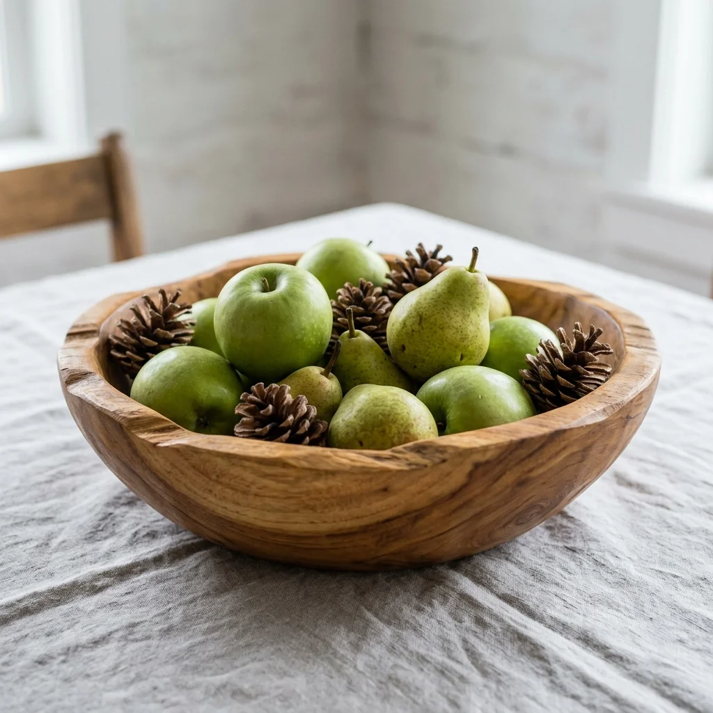 Wooden Bowl Centerpiece